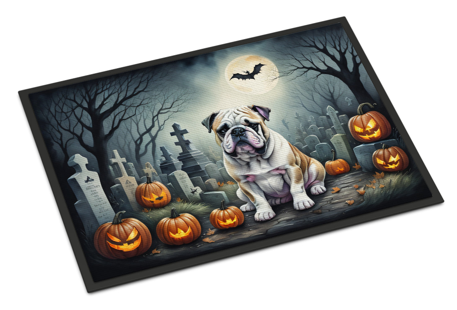 English Bulldog Spooky Halloween Doormat - One Color / One Size - Home & Garden - Home Textile - Carpets & Rugs