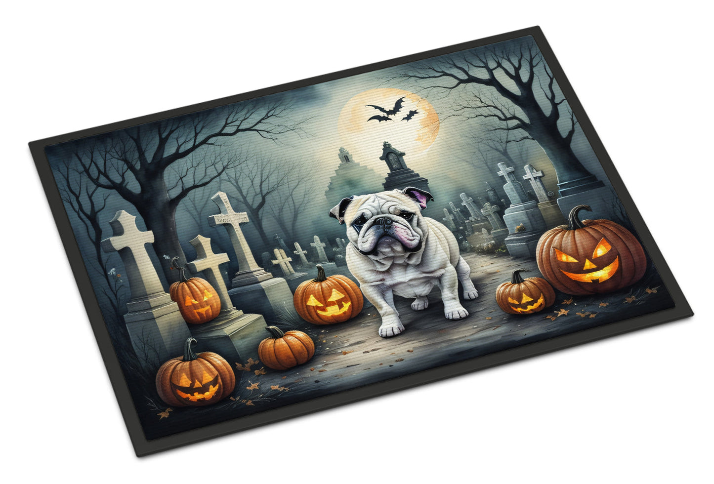 English Bulldog Spooky Halloween Doormat - One Color / One Size - Home & Garden - Home Textile - Carpets & Rugs