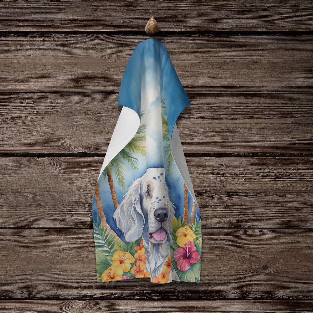 English Setter Luau Kitchen Towel - One Color / One Size - Home & Garden - Home Textile - Towels