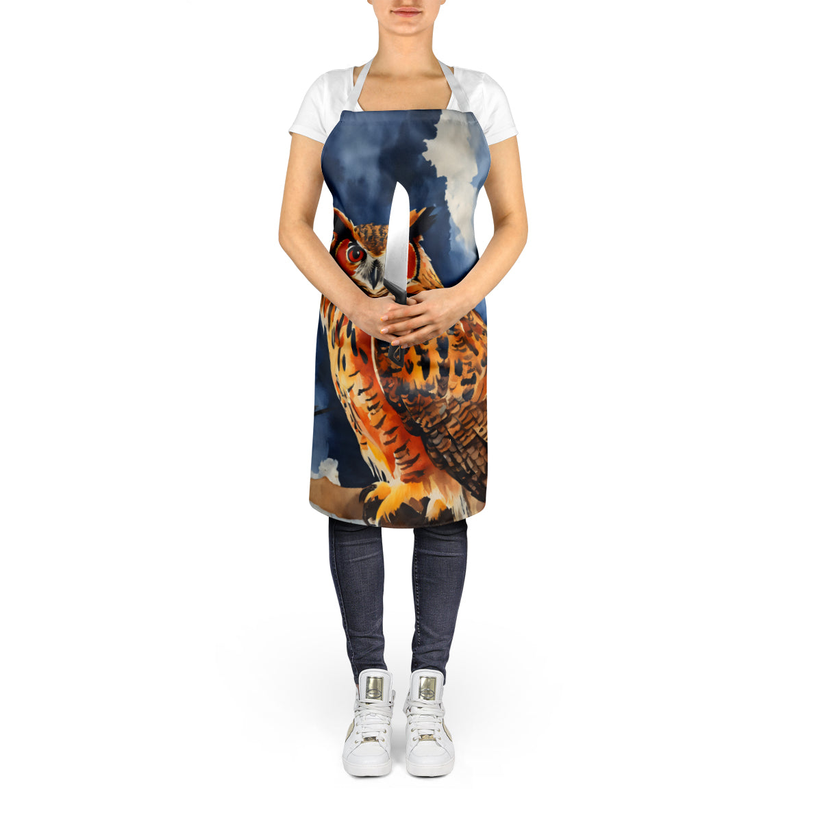 Eurasian Eagle Owl Apron - One Color / One Size - Home & Garden - Kitchen Dining & Bar - Table Decoration & Accessories