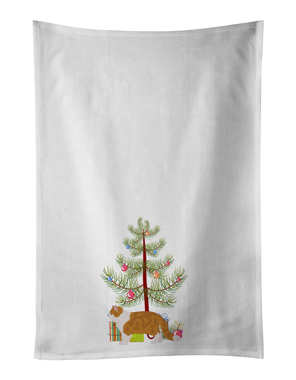 Exotic Shorthair Cat Christmas Kitchen Towel Set of 2 - One Color / One Size - Home & Garden - Home Textile - Towels