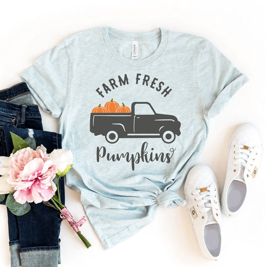Farm Fresh Pumpkins T-Shirt - Women’s Fashion - Women’s Clothing - Tops & Tees - T-Shirts