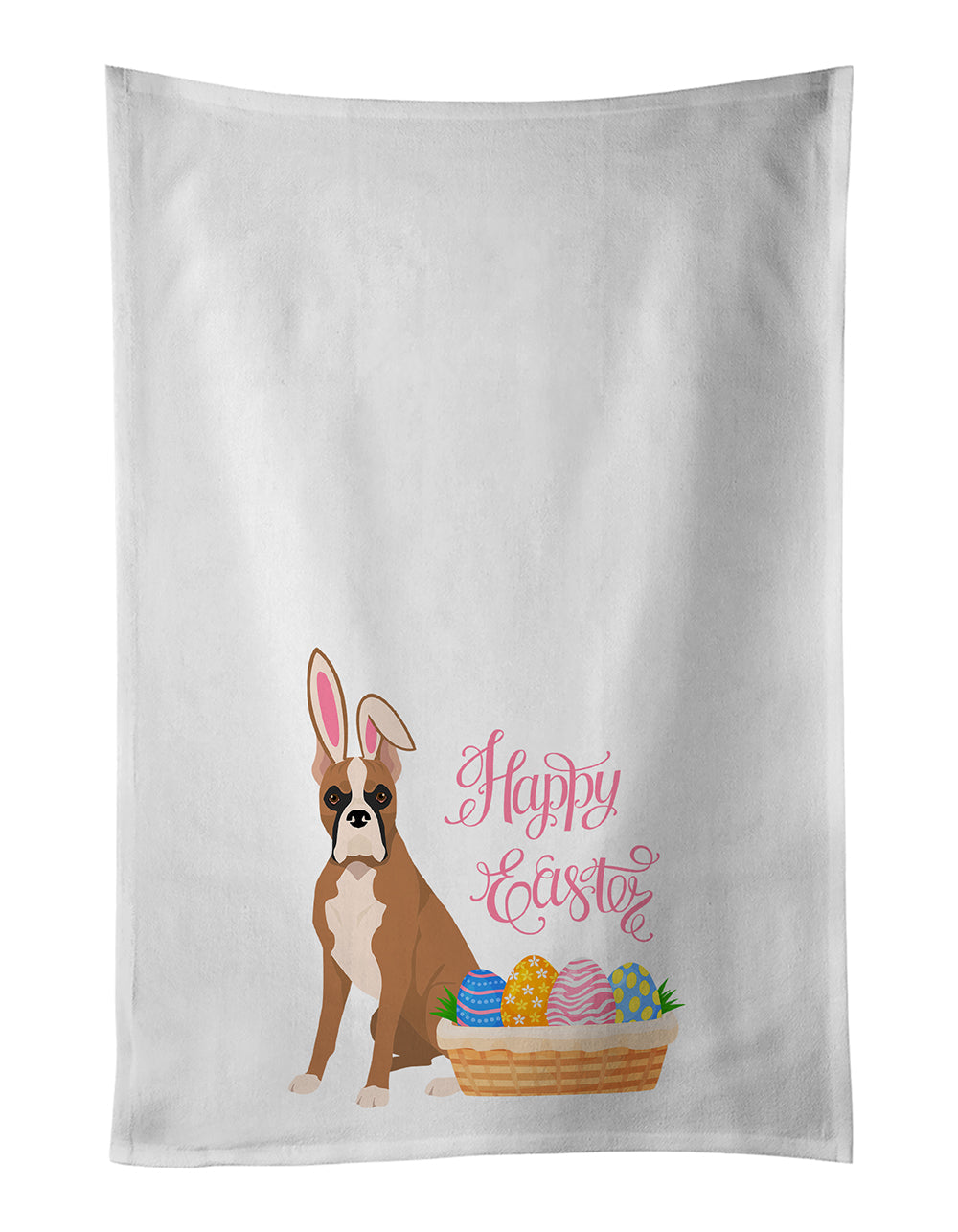 Fawn Boxer Easter Kitchen Towel Set of 2 - One Color / One Size - Home & Garden - Home Textile - Towels