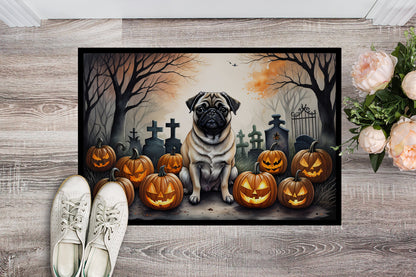 Fawn Pug Spooky Halloween Doormat - One Color / One Size - Home & Garden - Home Textile - Carpets & Rugs