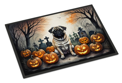Fawn Pug Spooky Halloween Doormat - One Color / One Size - Home & Garden - Home Textile - Carpets & Rugs