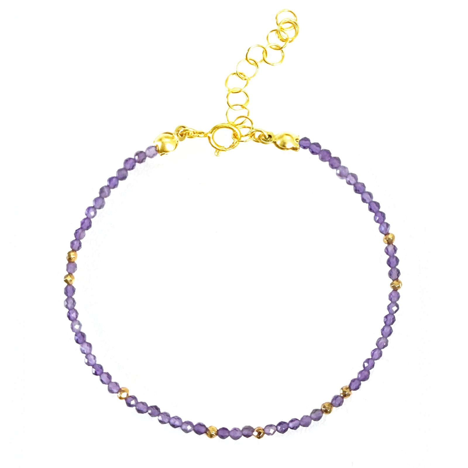 February Birthstone Bracelet - Amethyst - One Color / One Size - Jewelry & Accessories - Bracelets & Bangles - Strand