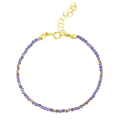 February Birthstone Bracelet - Amethyst - One Color / One Size - Jewelry & Accessories - Bracelets & Bangles - Strand