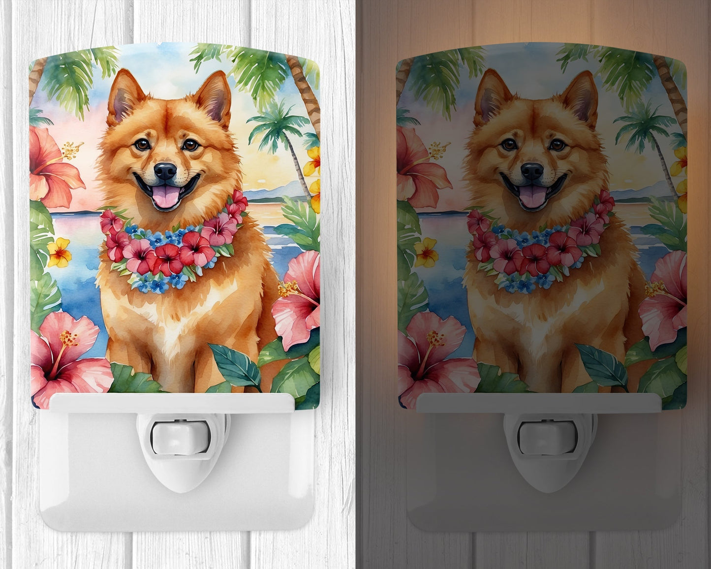 Finnish Spitz Luau Ceramic Night Light - One Color / One Size - Home & Garden - Home Improvement - Lights & Lighting