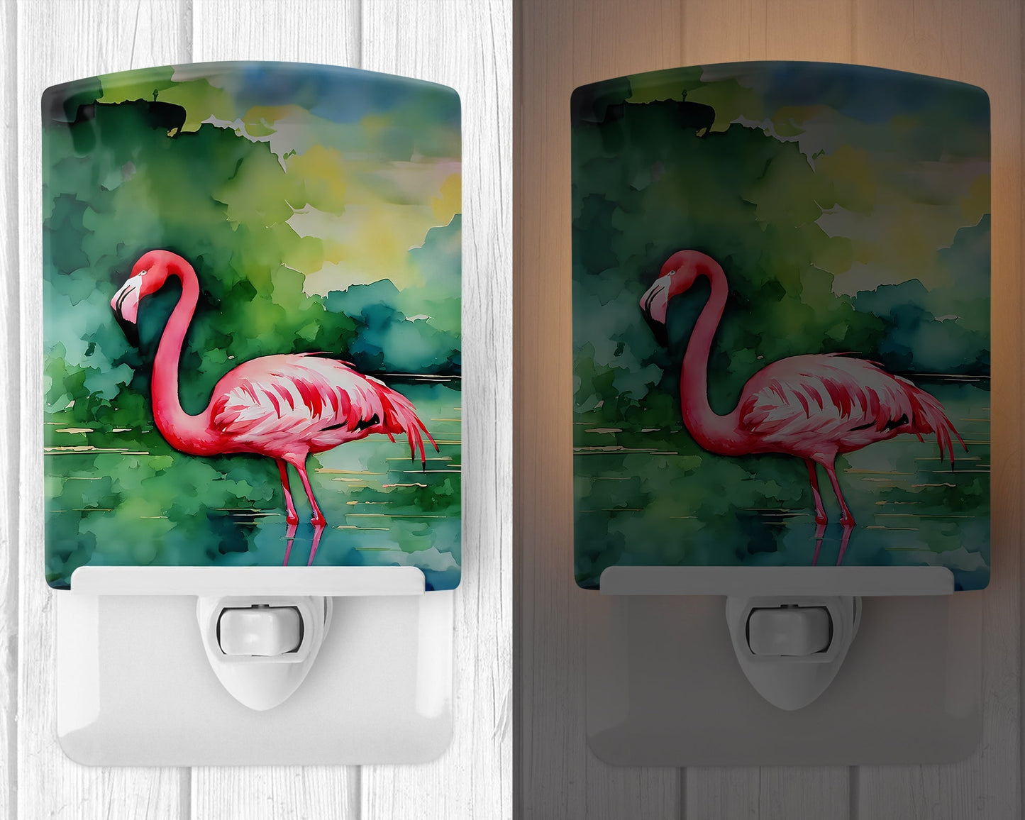 Flamingo Ceramic Night Light - One Color / One Size - Home & Garden - Home Improvement - Lights & Lighting - Night