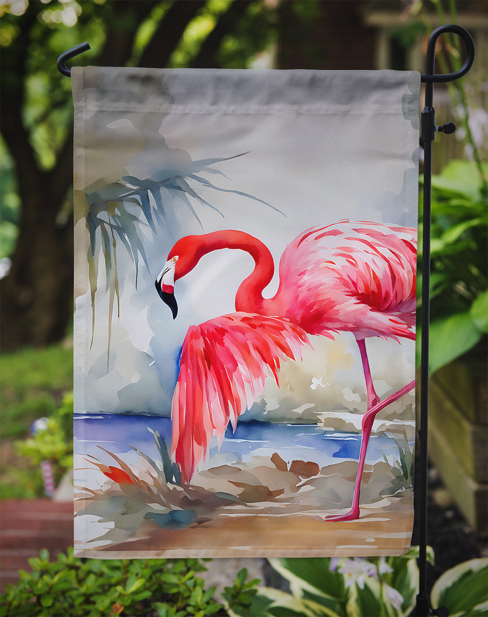 Flamingo Garden Flag - One Color / One Size - Home & Garden - Home Decor - Flags Banners & Accessories