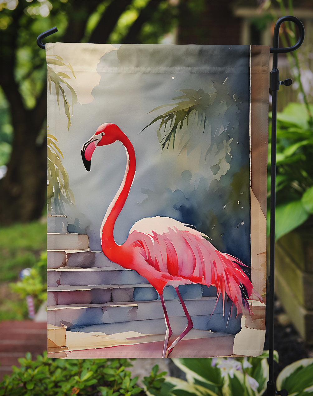 Flamingo Garden Flag - One Color / One Size - Home & Garden - Home Decor - Flags Banners & Accessories