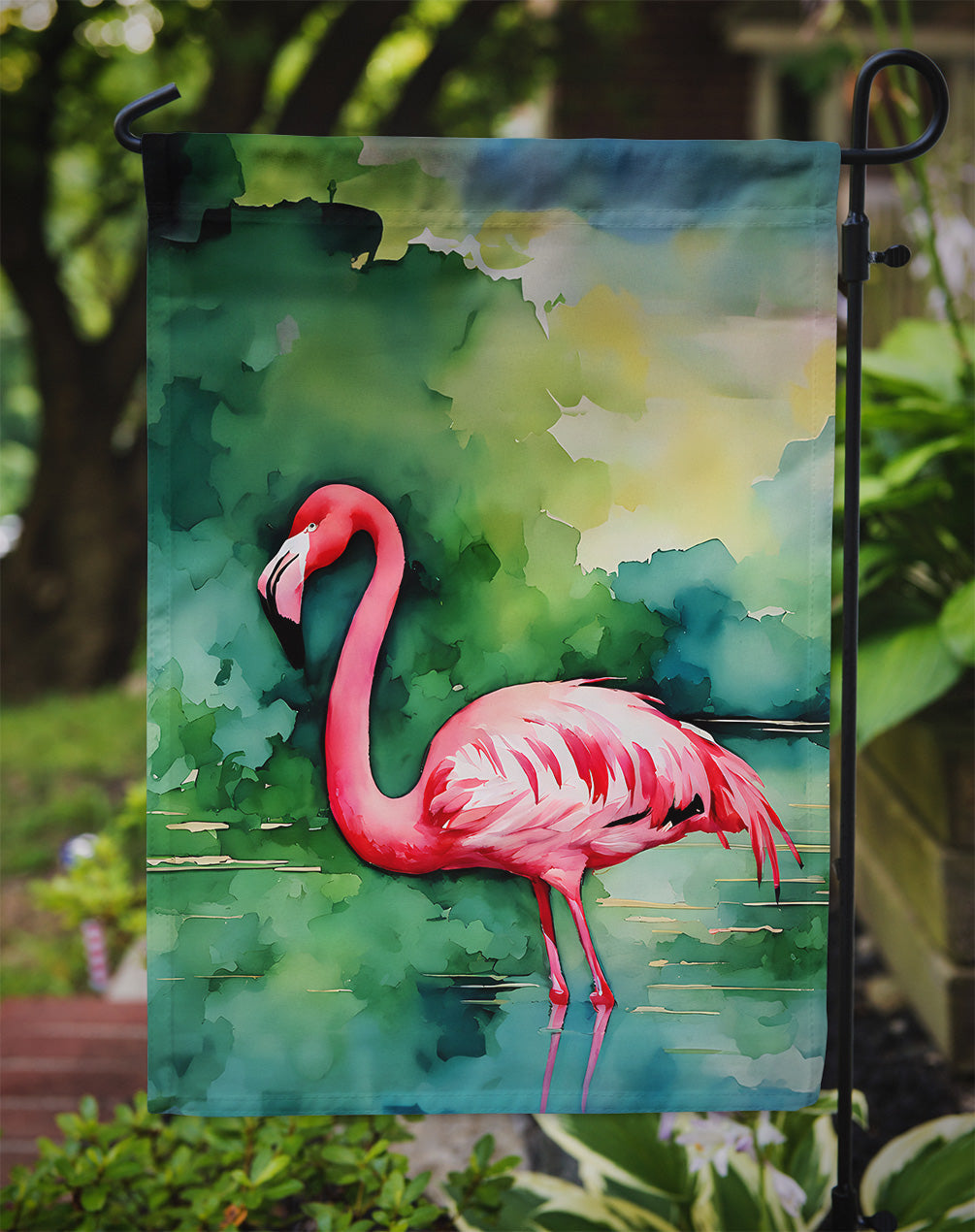 Flamingo Garden Flag - One Color / One Size - Home & Garden - Home Decor - Flags Banners & Accessories