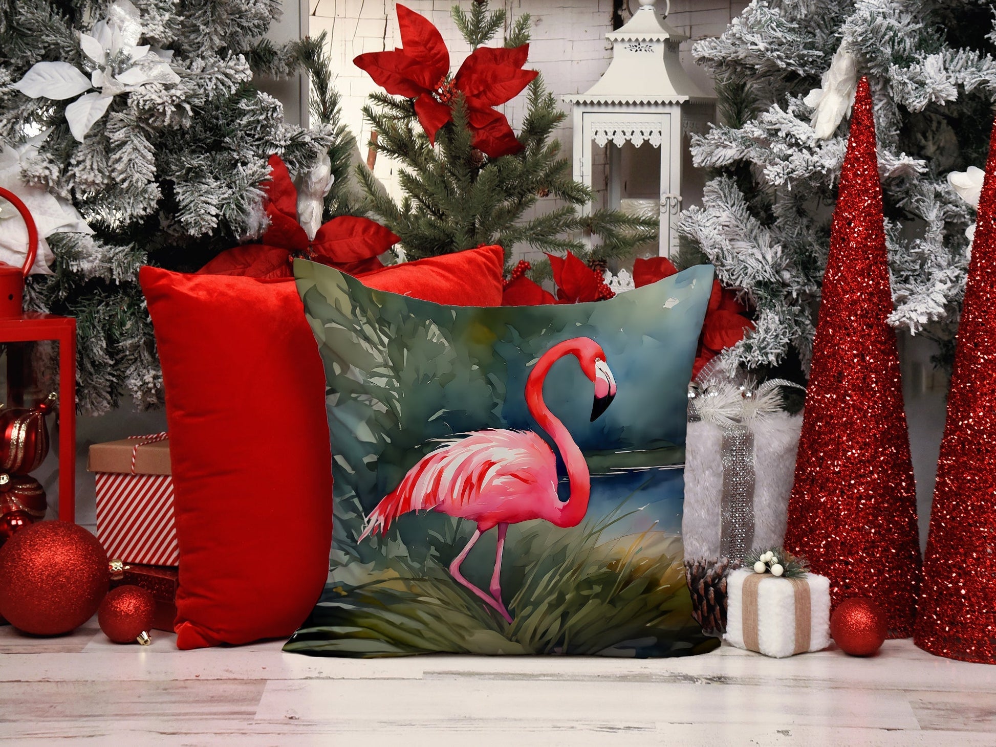 Flamingo Throw Pillow - One Color / One Size - Home & Garden - Home Textile - Pillows
