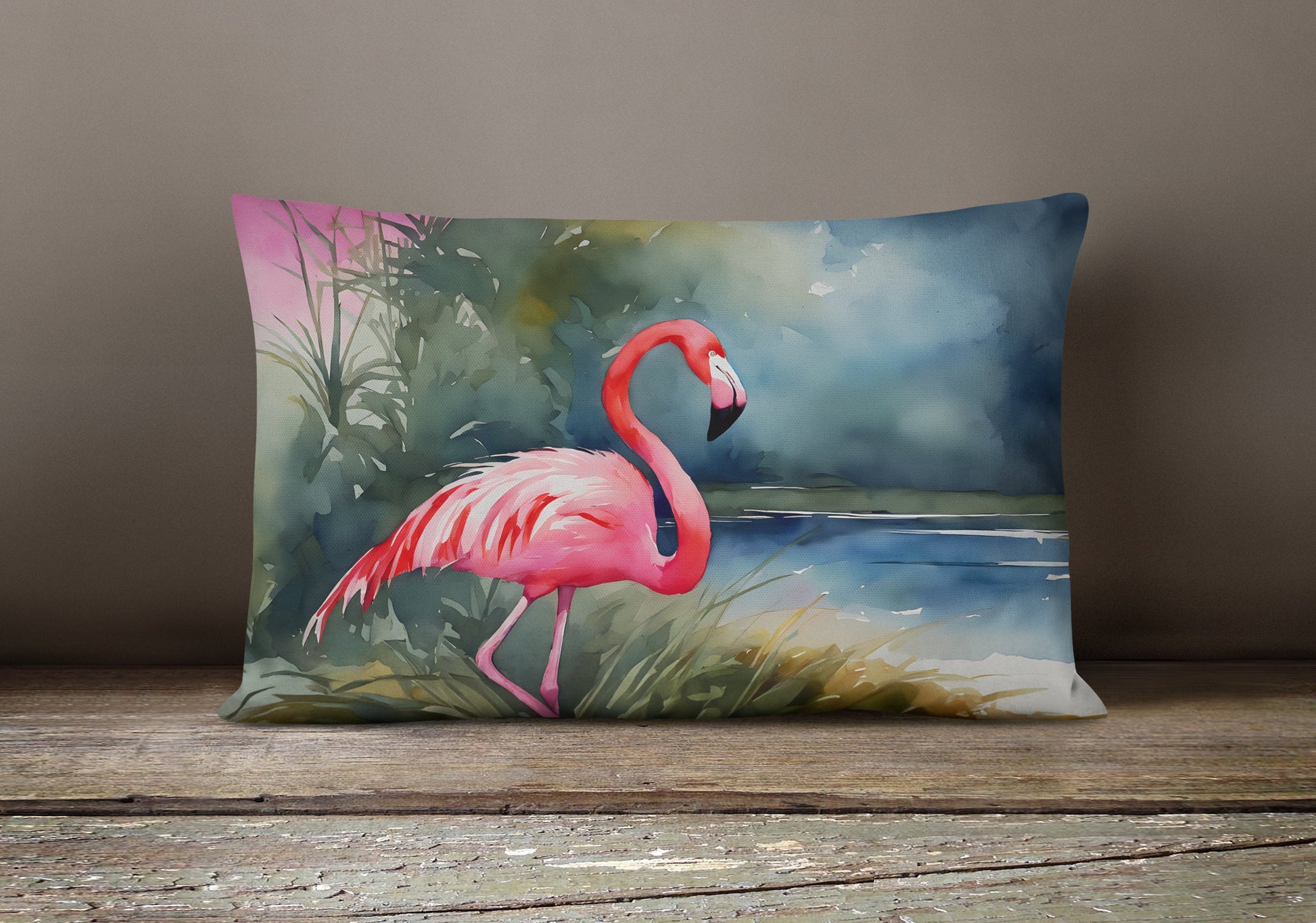 Flamingo Throw Pillow - One Color / One Size - Home & Garden - Home Textile - Pillows