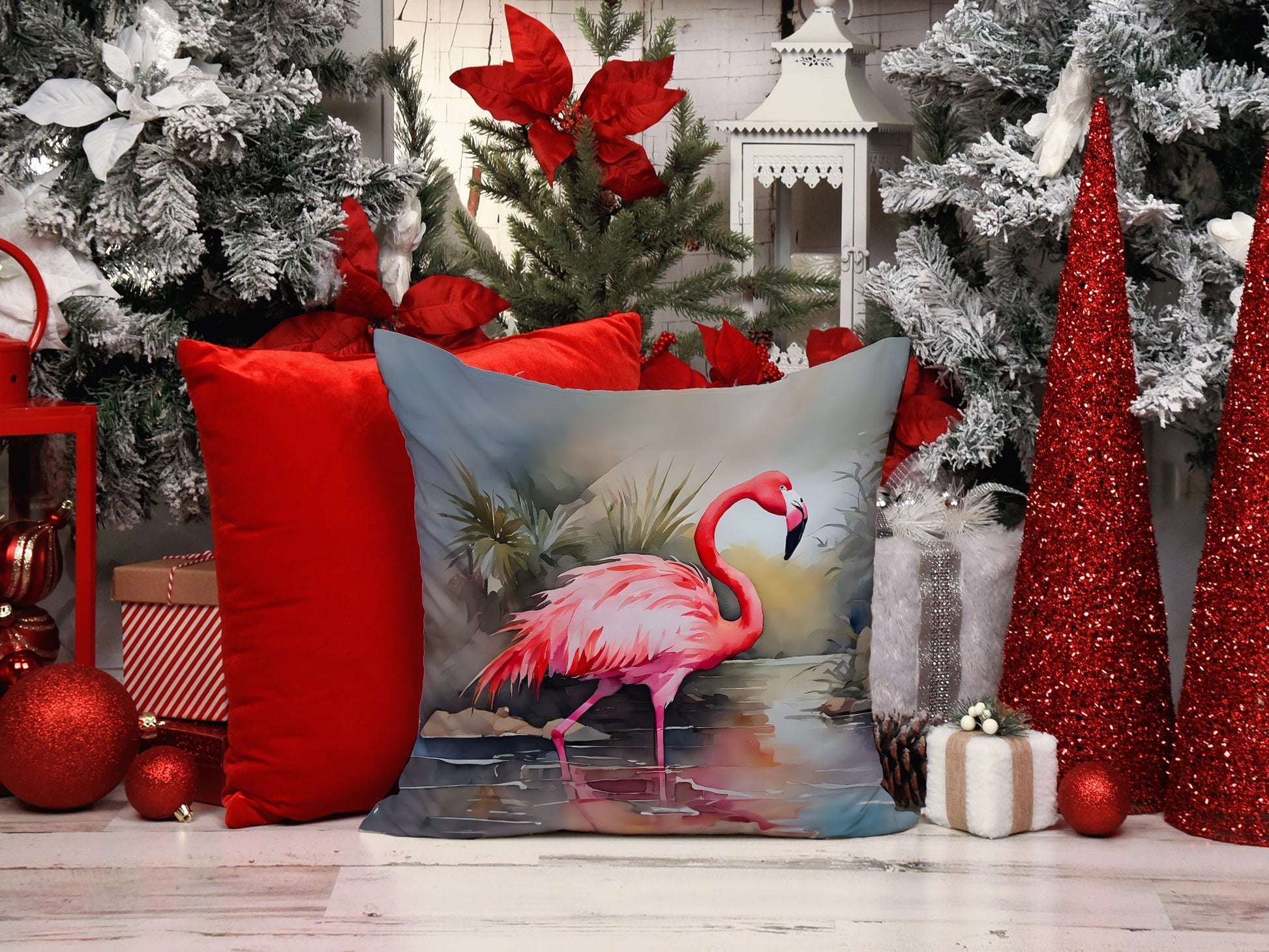 Flamingo Throw Pillow - One Color / One Size - Home & Garden - Home Textile - Pillows