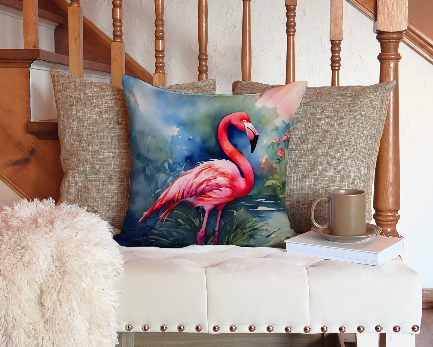 Flamingo Throw Pillow - One Color / One Size - Home & Garden - Home Textile - Pillows