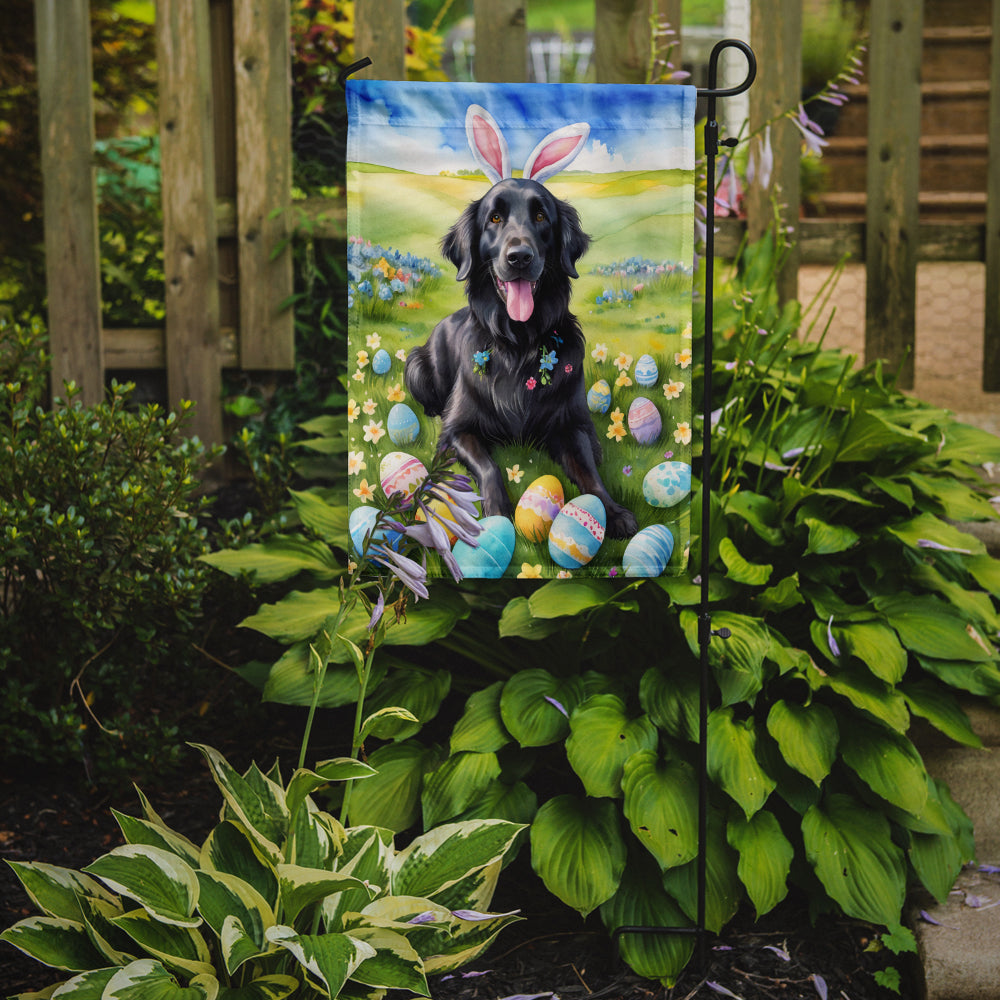 Flat-Coated Retriever Easter Egg Hunt Garden Flag - One Color / One Size - Home & Garden - Home Decor - Flags Banners &
