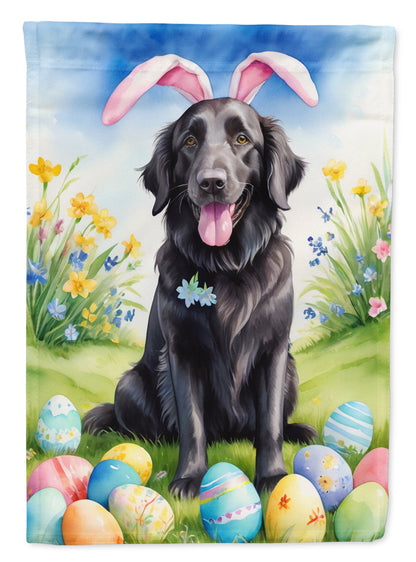 Flat-Coated Retriever Easter Egg Hunt Garden Flag - One Color / One Size - Home & Garden - Home Decor - Flags Banners &