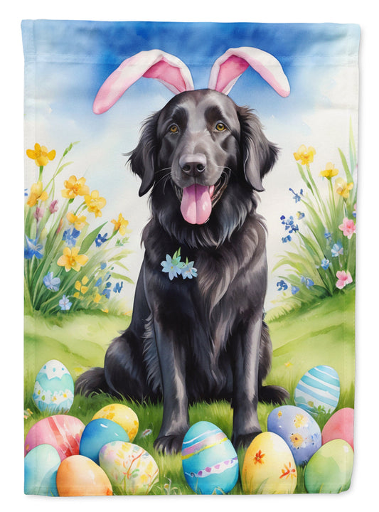 Flat-Coated Retriever Easter Egg Hunt Garden Flag - One Color / One Size - Home & Garden - Home Decor - Flags Banners &