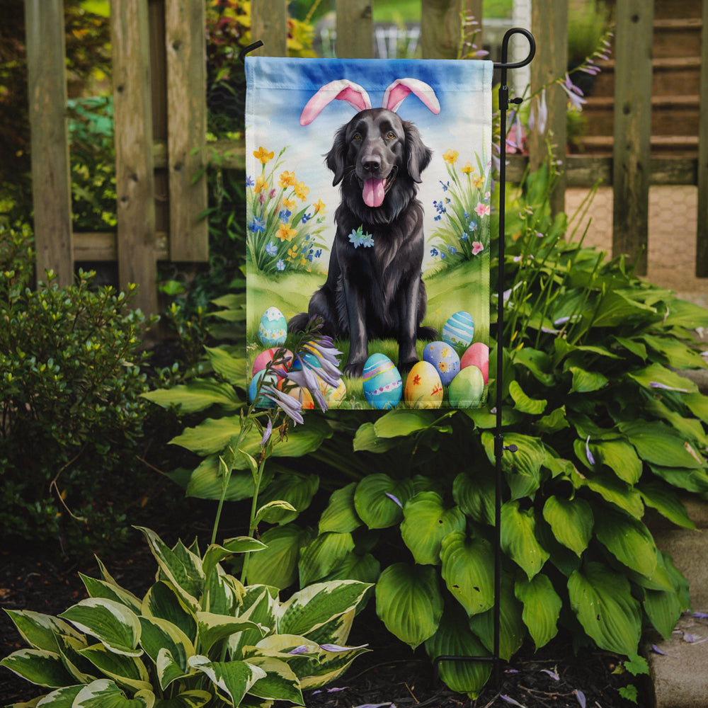 Flat-Coated Retriever Easter Egg Hunt Garden Flag - One Color / One Size - Home & Garden - Home Decor - Flags Banners &