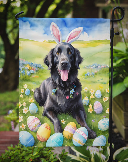 Flat-Coated Retriever Easter Egg Hunt Garden Flag - One Color / One Size - Home & Garden - Home Decor - Flags Banners &