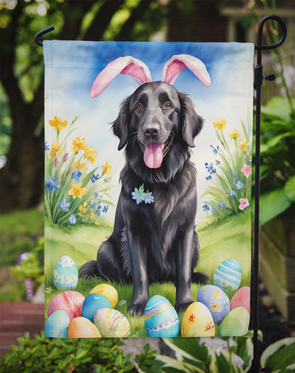 Flat-Coated Retriever Easter Egg Hunt Garden Flag - One Color / One Size - Home & Garden - Home Decor - Flags Banners &