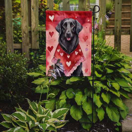 Flat-Coated Retriever My Valentine Garden Flag - One Color / One Size - Home & Garden - Home Decor - Flags Banners &