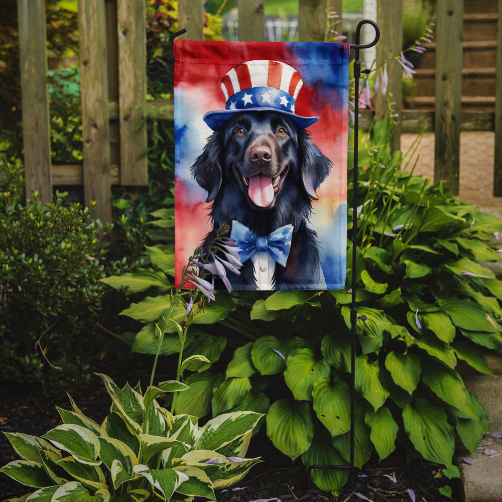 Flat-Coated Retriever Patriotic American Garden Flag - One Color / One Size - Home & Garden - Home Decor - Flags