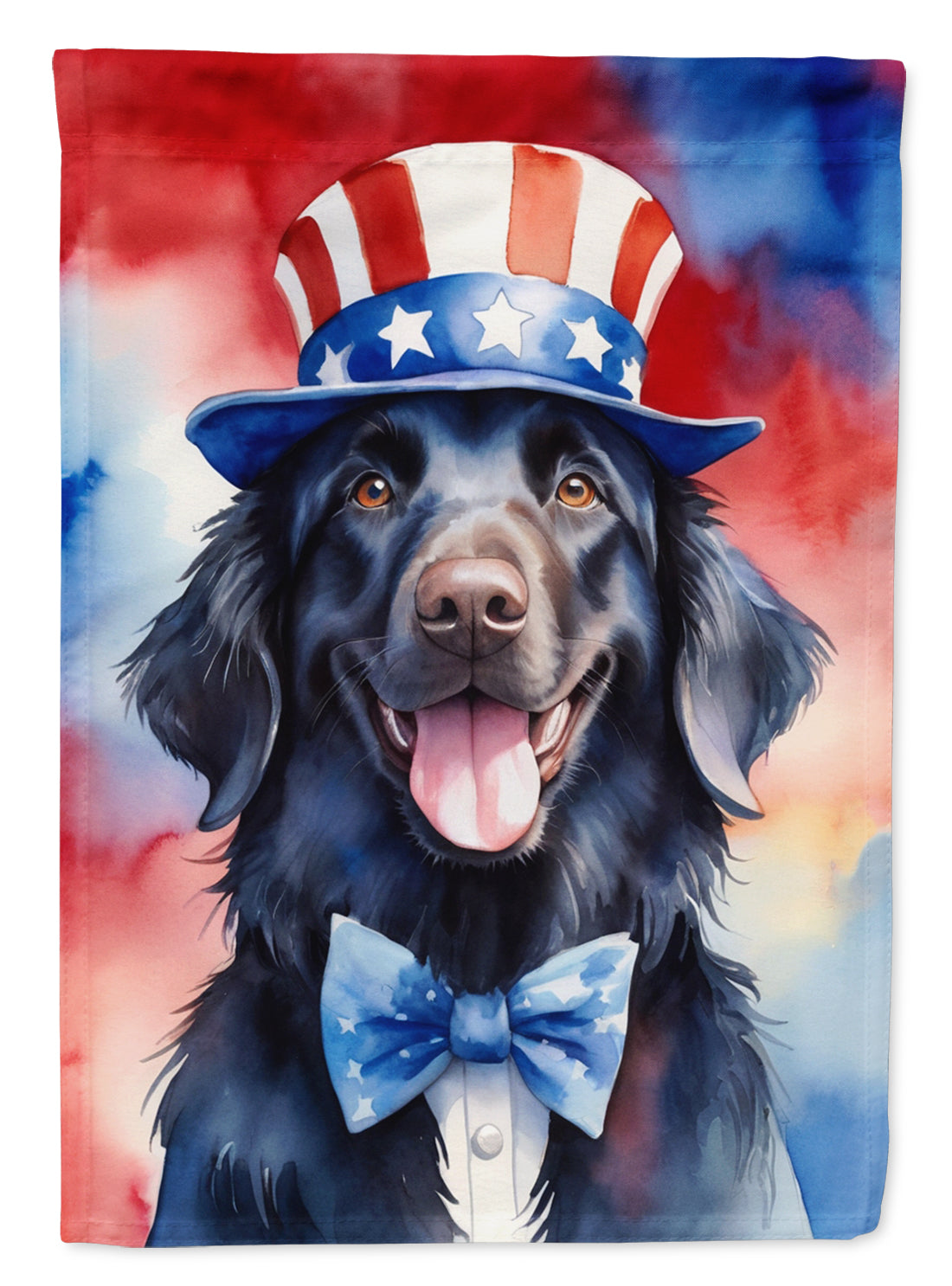 Flat-Coated Retriever Patriotic American Garden Flag - One Color / One Size - Home & Garden - Home Decor - Flags
