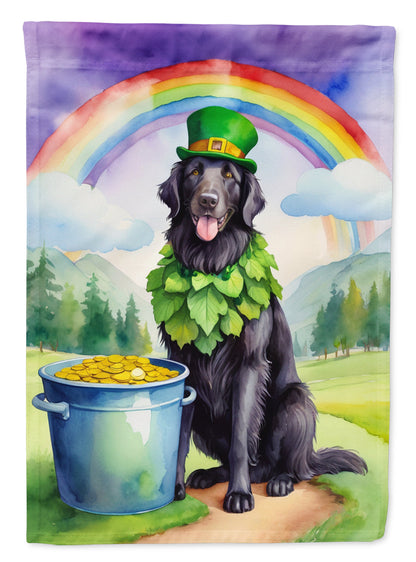 Flat-Coated Retriever St Patrick’s Day Garden Flag - One Color / One Size - Home & Garden - Home Decor - Flags Banners
