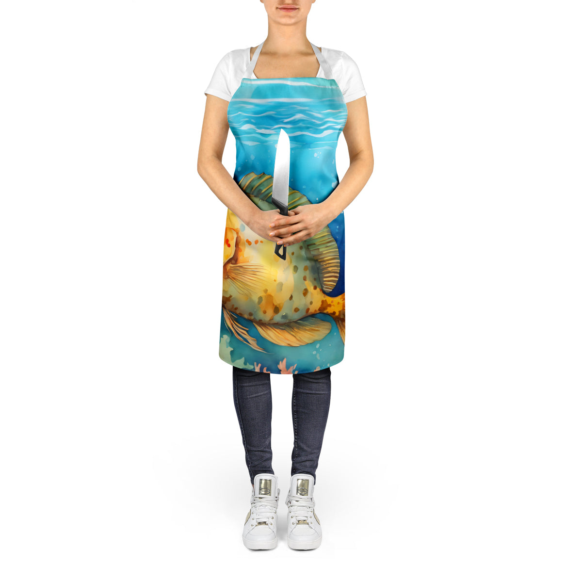 Flounder Apron - One Color / One Size - Home & Garden - Kitchen Dining & Bar - Table Decoration & Accessories