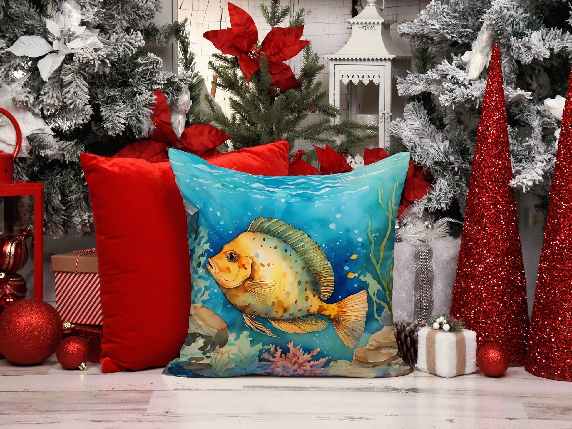 Flounder Throw Pillow - One Color / One Size - Home & Garden - Home Textile - Pillows