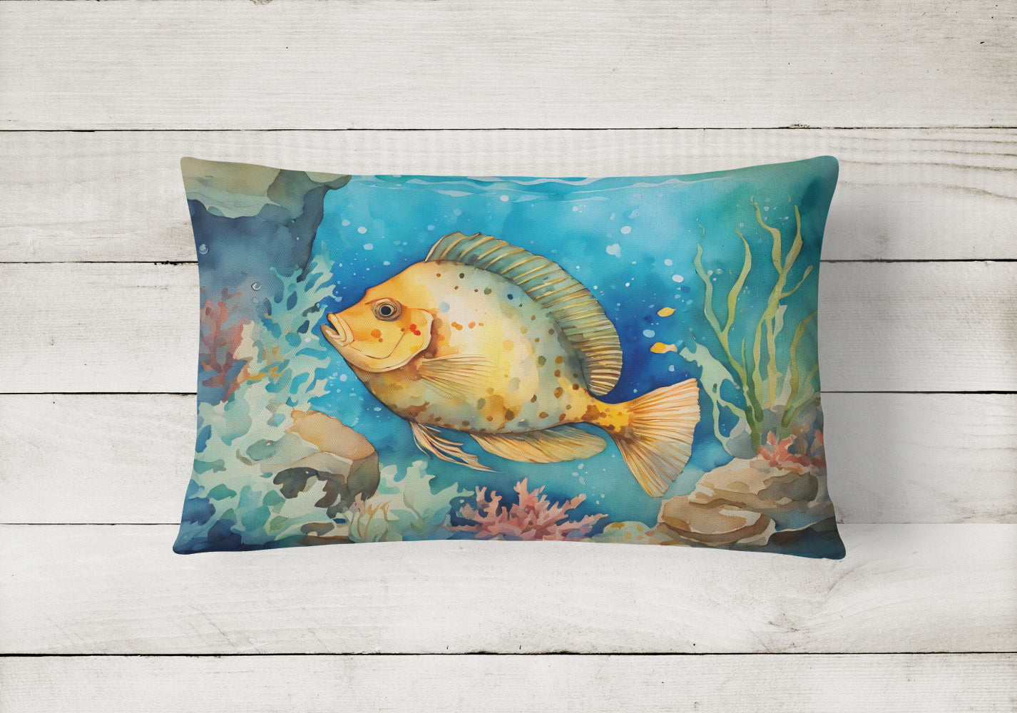 Flounder Throw Pillow - One Color / One Size - Home & Garden - Home Textile - Pillows