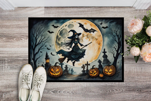Flying Witch Spooky Halloween Doormat - One Color / One Size - Home & Garden - Home Textile - Carpets & Rugs