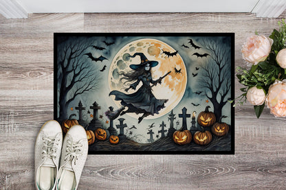 Flying Witch Spooky Halloween Doormat - One Color / One Size - Home & Garden - Home Textile - Carpets & Rugs