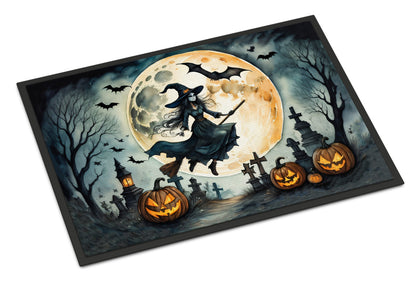 Flying Witch Spooky Halloween Doormat - One Color / One Size - Home & Garden - Home Textile - Carpets & Rugs
