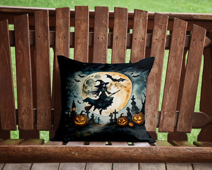 Flying Witch Spooky Halloween Throw Pillow - One Color / One Size - Home & Garden - Home Textile - Pillows