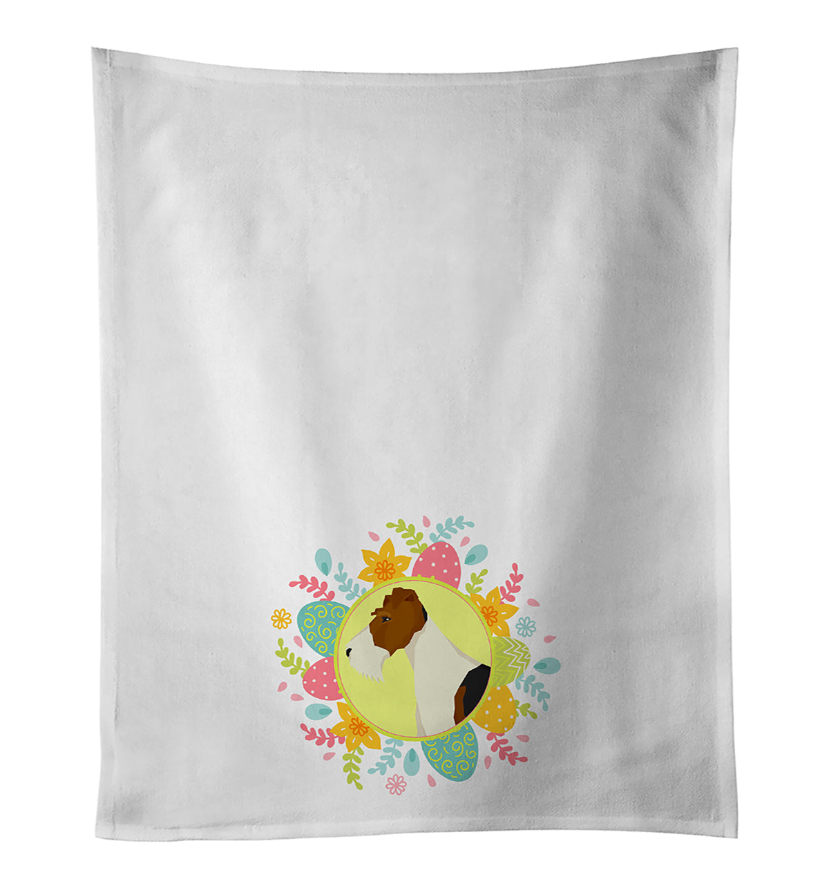 Fox Terrier Easter Kitchen Towel Set of 2 - One Color / One Size - Home & Garden - Home Textile - Towels