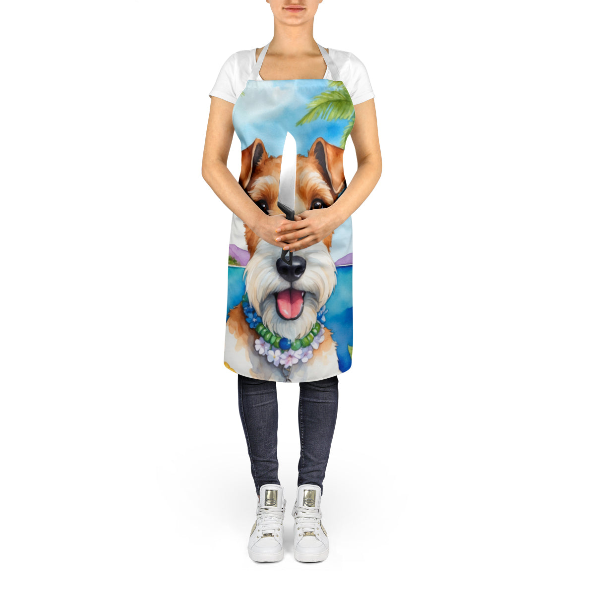 Fox Terrier Luau Apron - One Color / One Size - Home & Garden - Kitchen Dining & Bar - Table Decoration & Accessories