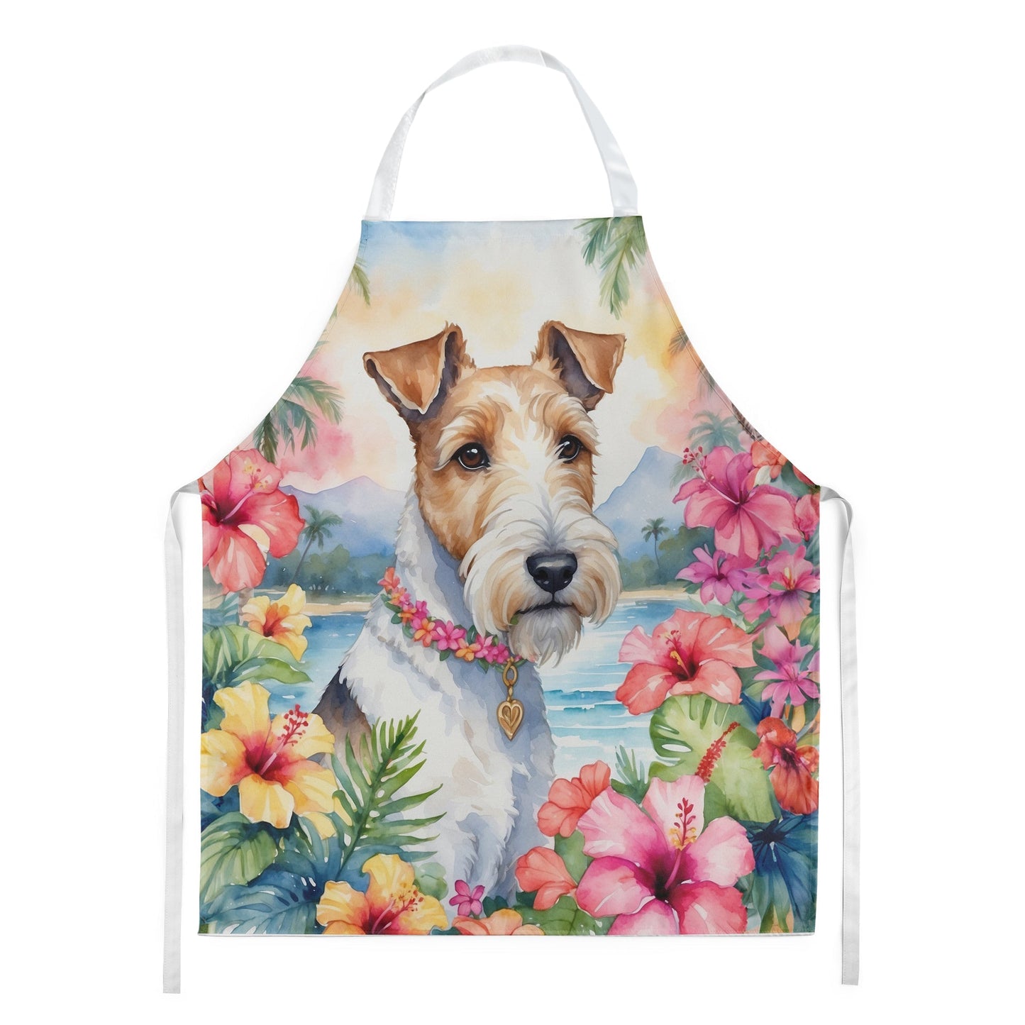 Fox Terrier Luau Apron - One Color / One Size - Home & Garden - Kitchen Dining & Bar - Table Decoration & Accessories