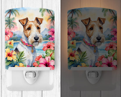 Fox Terrier Luau Ceramic Night Light - One Color / One Size - Home & Garden - Home Improvement - Lights & Lighting