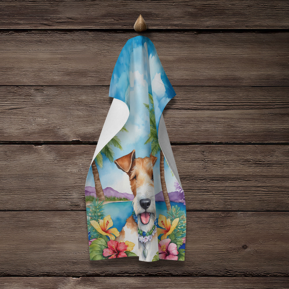 Fox Terrier Luau Kitchen Towel - One Color / One Size - Home & Garden - Home Textile - Towels