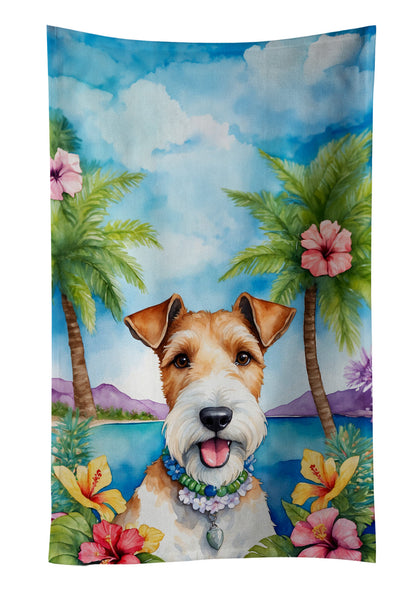 Fox Terrier Luau Kitchen Towel - One Color / One Size - Home & Garden - Home Textile - Towels
