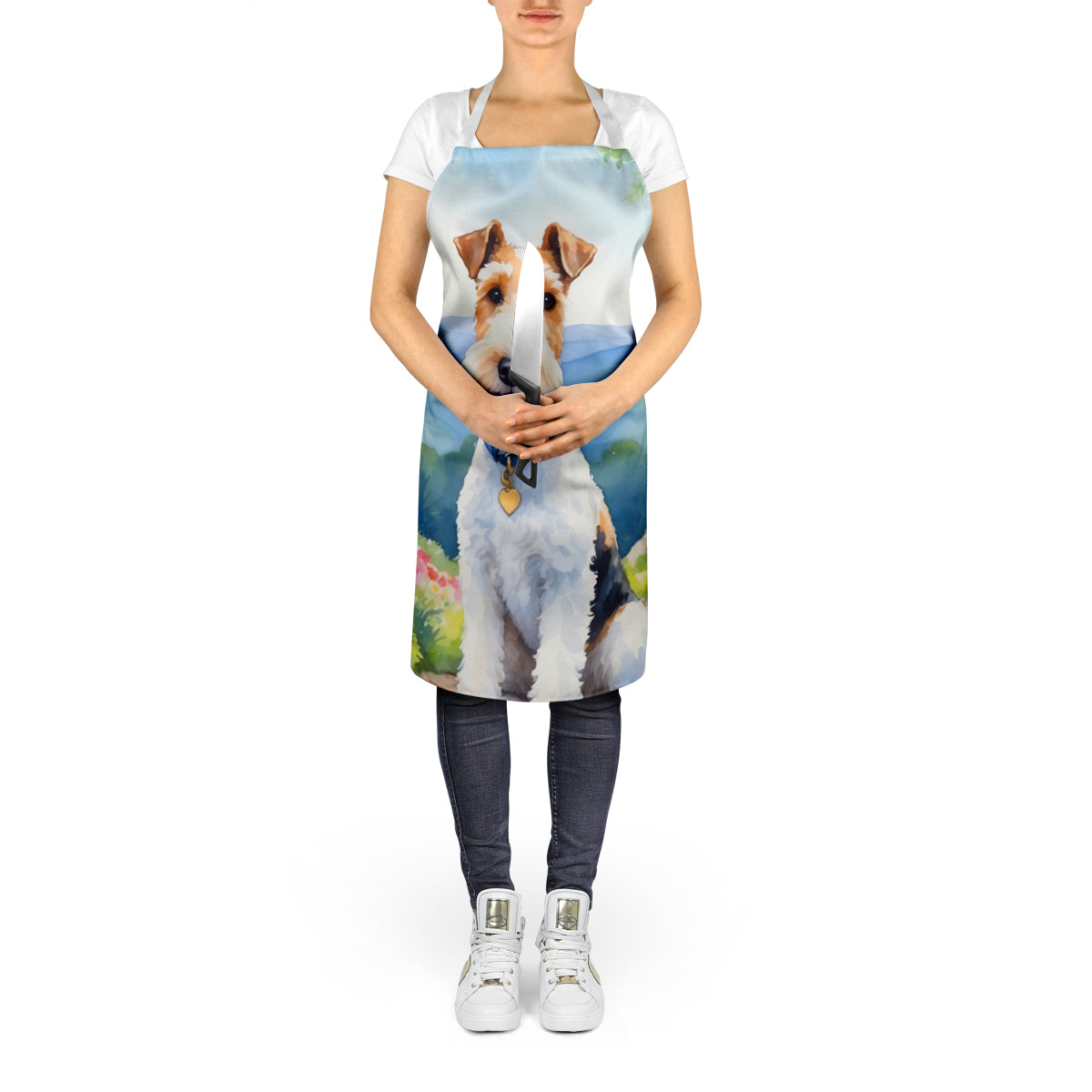 Fox Terrier Spring Path Apron - One Color / One Size - Home & Garden - Kitchen Dining & Bar - Table Decoration &