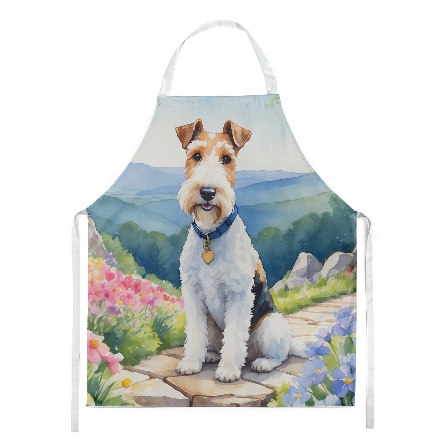 Fox Terrier Spring Path Apron - One Color / One Size - Home & Garden - Kitchen Dining & Bar - Table Decoration &