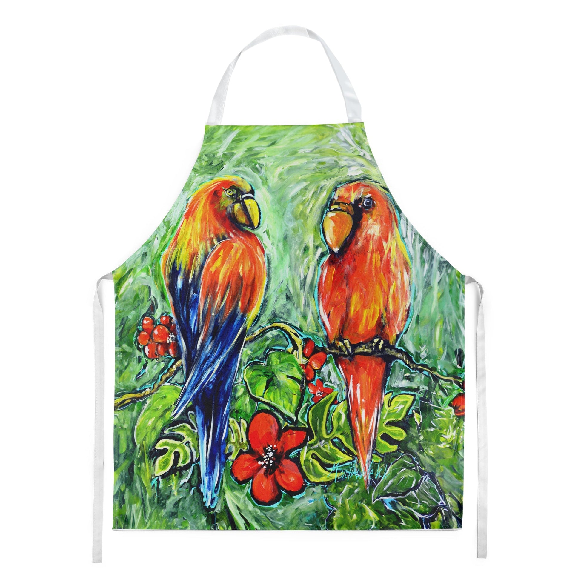 Fred and Freda Parrots Apron - One Color / One Size - Home & Garden - Kitchen Dining & Bar - Table Decoration &