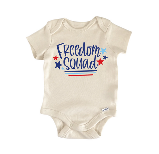 Freedom Squad July 4th Patriotic - Baby Boy Girl Clothes Bodysuit - Kids & Babies - Mother & Kids - Boys’ Baby Clothing