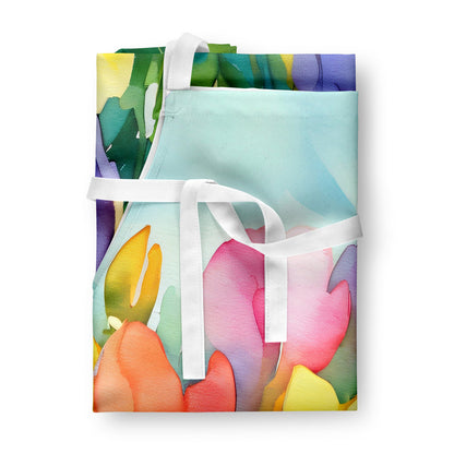 Freesias in Watercolor Apron - One Color / One Size - Home & Garden - Kitchen Dining & Bar - Table Decoration &