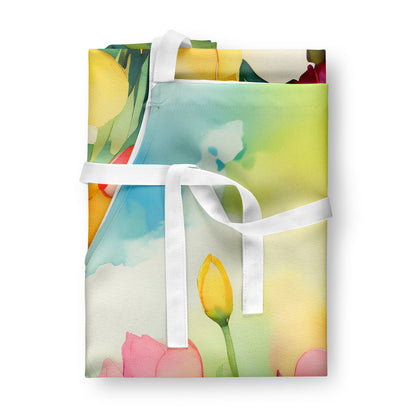Freesias in Watercolor Apron - One Color / One Size - Home & Garden - Kitchen Dining & Bar - Table Decoration &