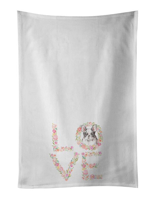 French Bulldog #7 LOVE Kitchen Towel Set of 2 - One Color / One Size - Home & Garden - Home Textile - Towels